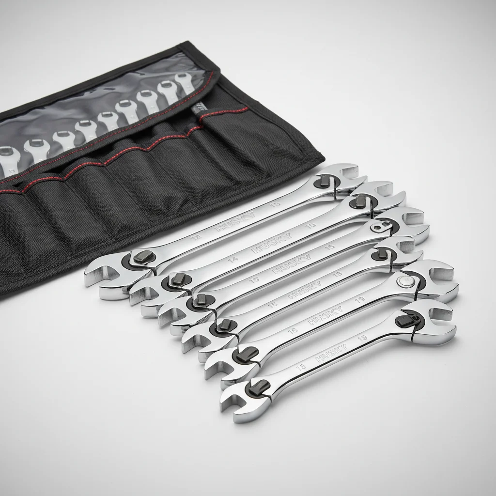 Husky 10-Piece Flex-Head Ratchet Combination Wrench Set image 3